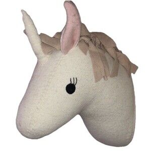 Unicorn Plush Head Wall Mount Decor “Pillowfort”Target Stores Pink/White